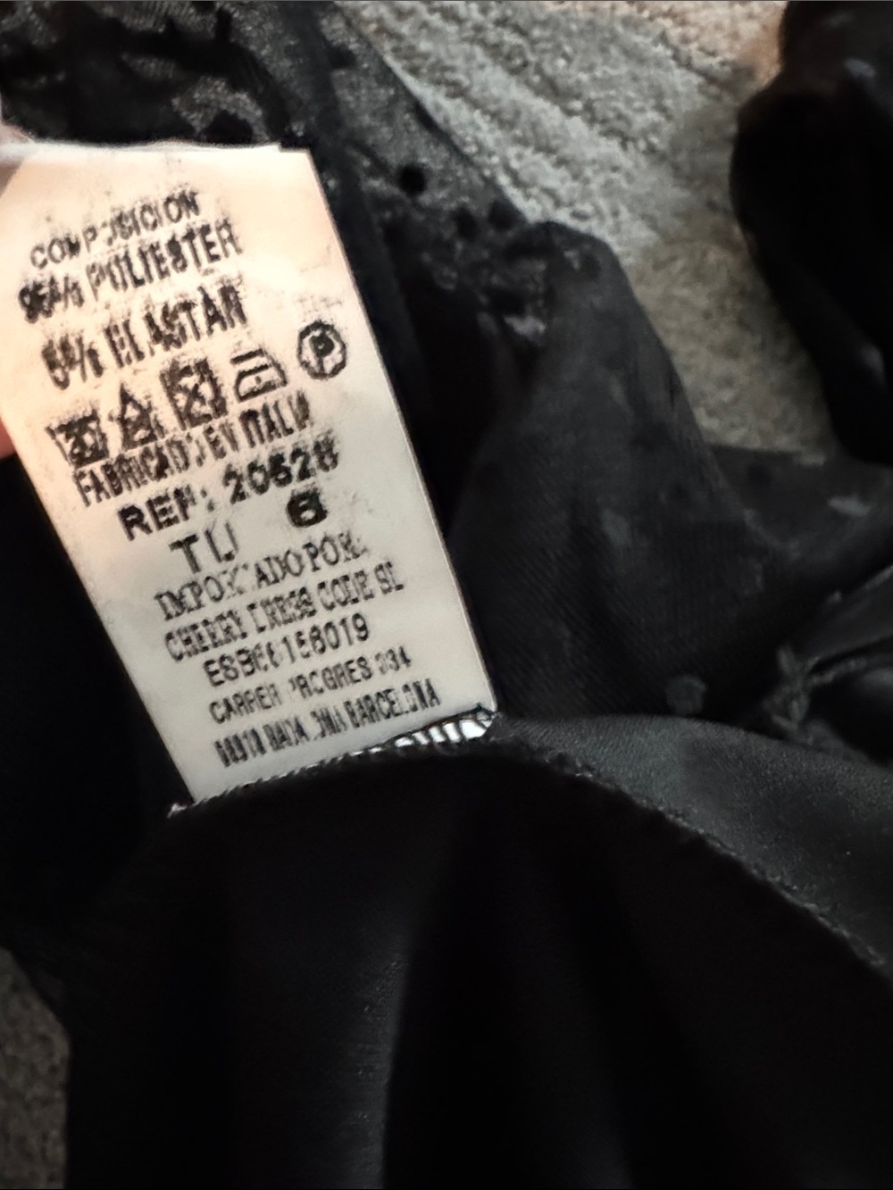 Elegant Black Maxi Dress with Sheer Dotted Overlay Sz 6 - Picture 7 of 7